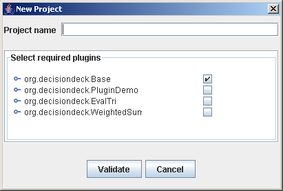 Fig. 3 Project creation dialog 