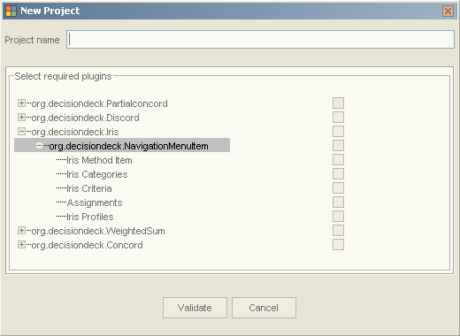 Fig. 3 Project creation dialog 